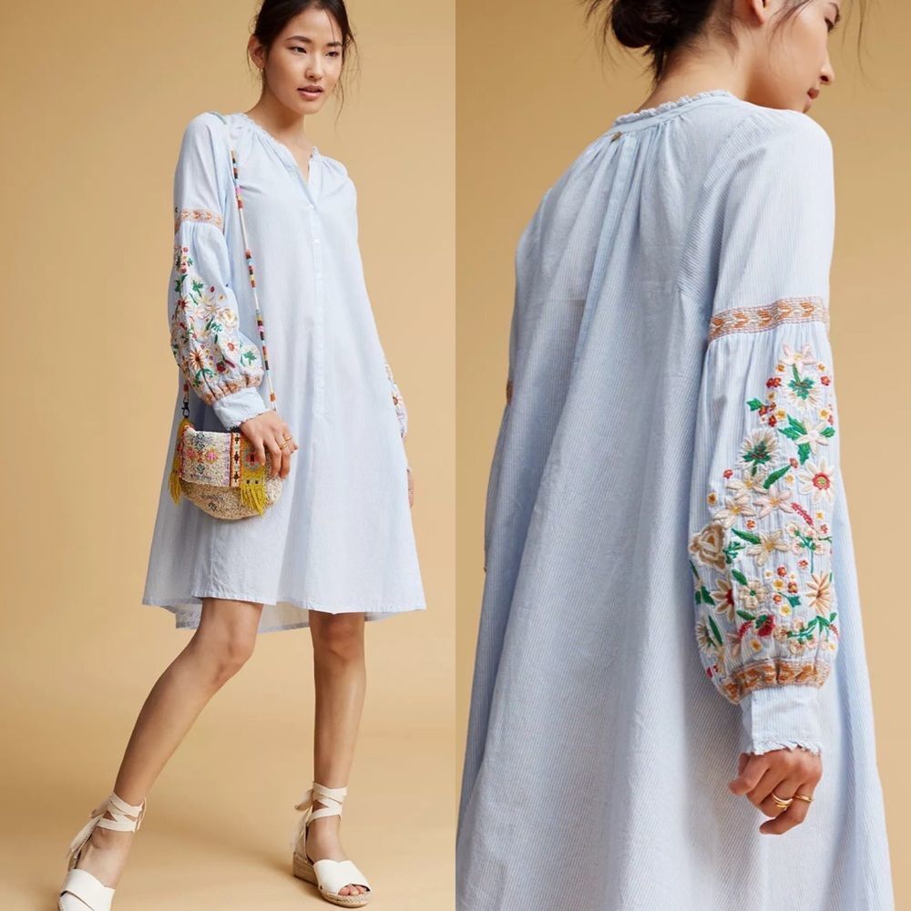 Antik‎ Batik Frida Embroidered Tunic Dress XS - Picture 2 of 7